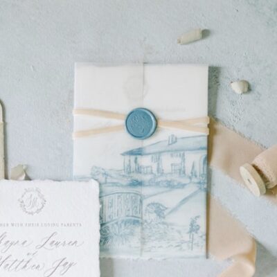 custom vellum wrap for wedding invitations