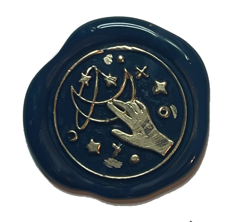 celestial wax seal sticker